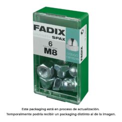 Caixa S 6 unid. porca cega zinco m 8 fadix