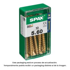 Caixa 10UN parafuso madeira spax CAB. plana yellox 5,0X60mm spax