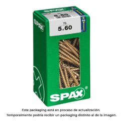 Caixa 75UN parafuso madeira spax CAB. plana yellox 5,0X60mm spax