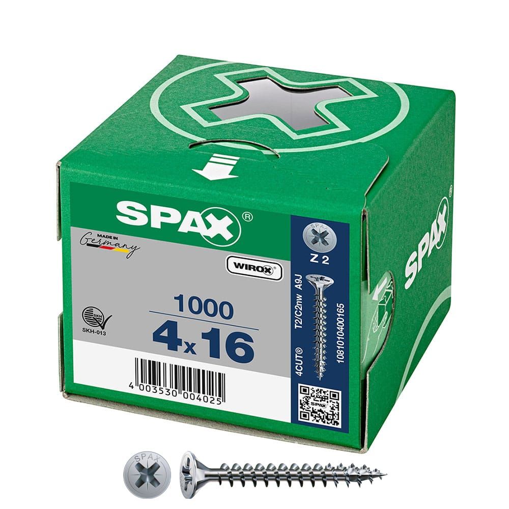 Caixa 1000 unidades. parafuso de cabeça plana universal wirox 4X16MM Z2
