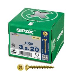 Caixa 1000 unidades. parafuso de cabeça plana universal yellox 3,5X20MM Z2