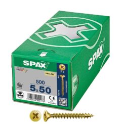 Caixa 500 unidades. parafuso universal de cabeça chata yelox 5x50mm z2