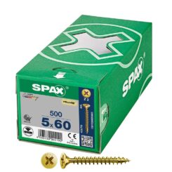 Caixa 500 unidades parafuso de cabeça plana universal yellox 5X60MM Z2
