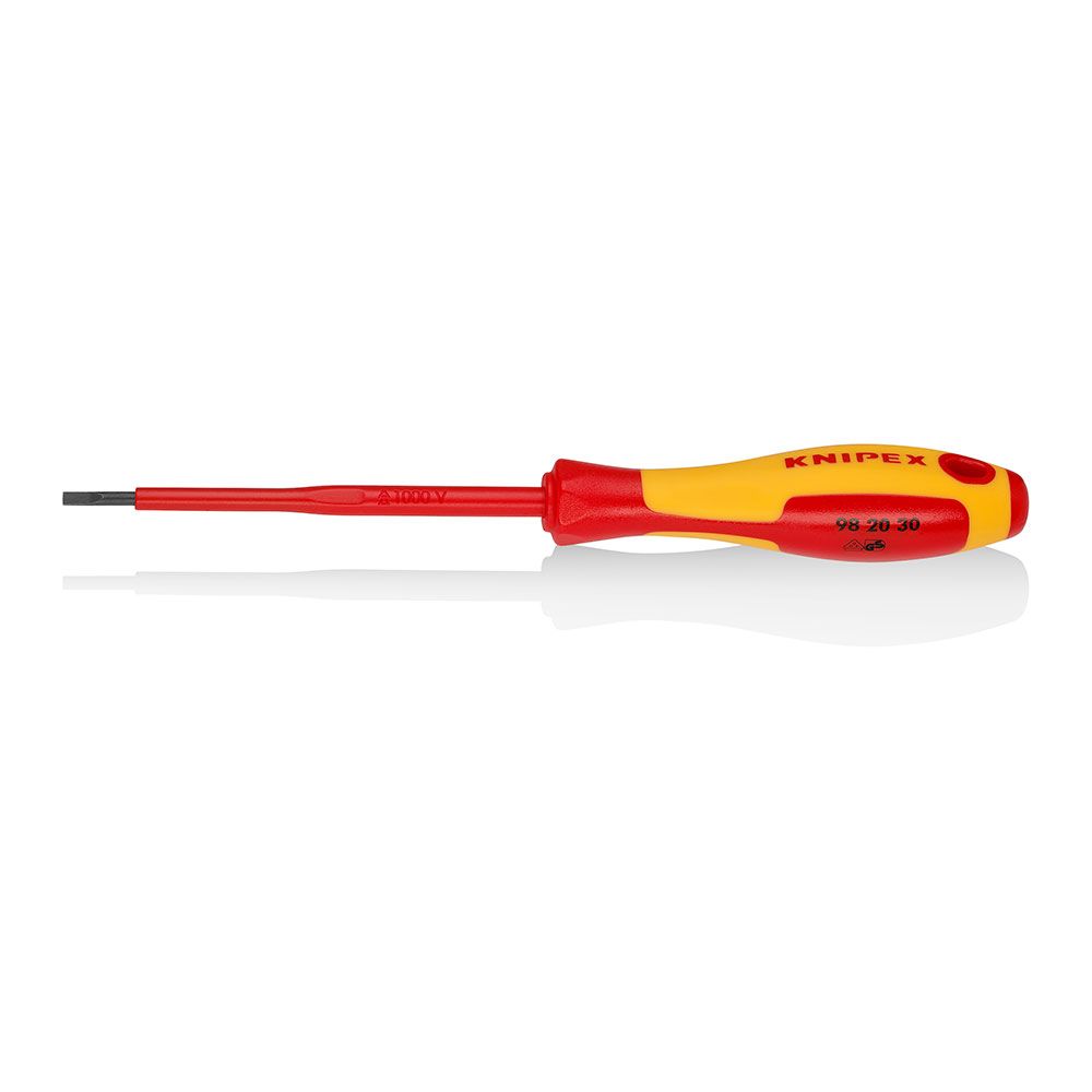 KNIPEX Chave de fenda de ponta plana 202 x 23 x 25 mm