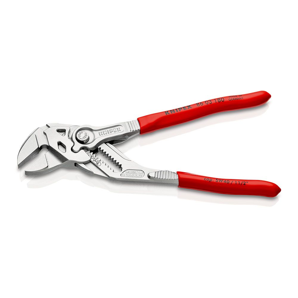 Alicate chave, alicate e chave em uma única ferramenta, revestida em plástico, cromada, 180 mm - Image 2