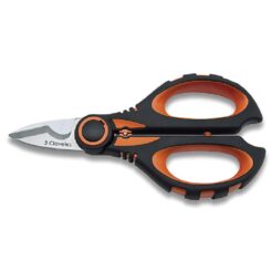 Tesoura eletricista multifunções em INOX com capa, 16 cm