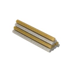 Barra de cola termofusible para decoración purpurina dorado+plateado, ø8 x 120 mm. blister 20 uds