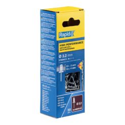 Blíster de 50 rebites Ø3,2x8mm. alu+broca 5000383 rapid