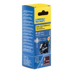 Blíster de 50 rebites  Ø4,8x14mm. alu+broca 5000389 rapid