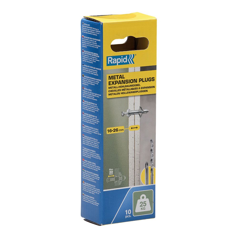 Blíster 10 unidades bucha de expansão metálica Ø8X46 parafuso M4X45 5001547 rapid - Image 3