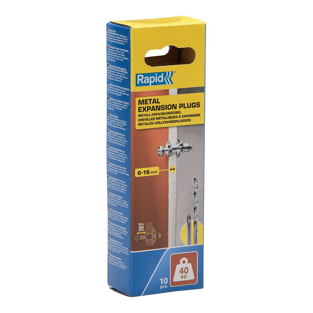 Blíster 10 unidades bucha de expansão metálica Ø11X37 parafuso M5X48 5001549 rapid - Image 3