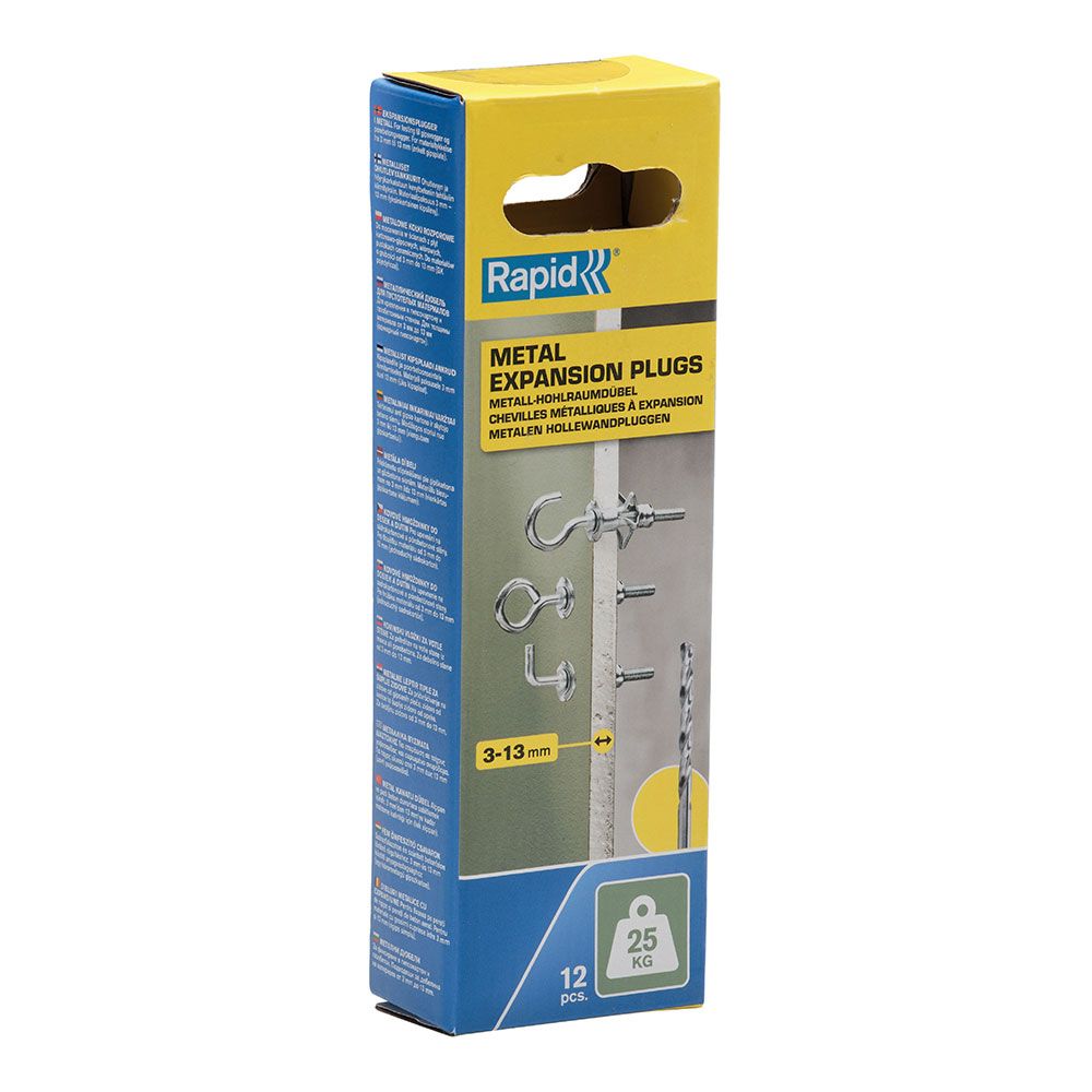 Blíster 12 unidades bucha de expansão metálica Ø8X32 parafuso Ø4 5001556 rapid - Image 3