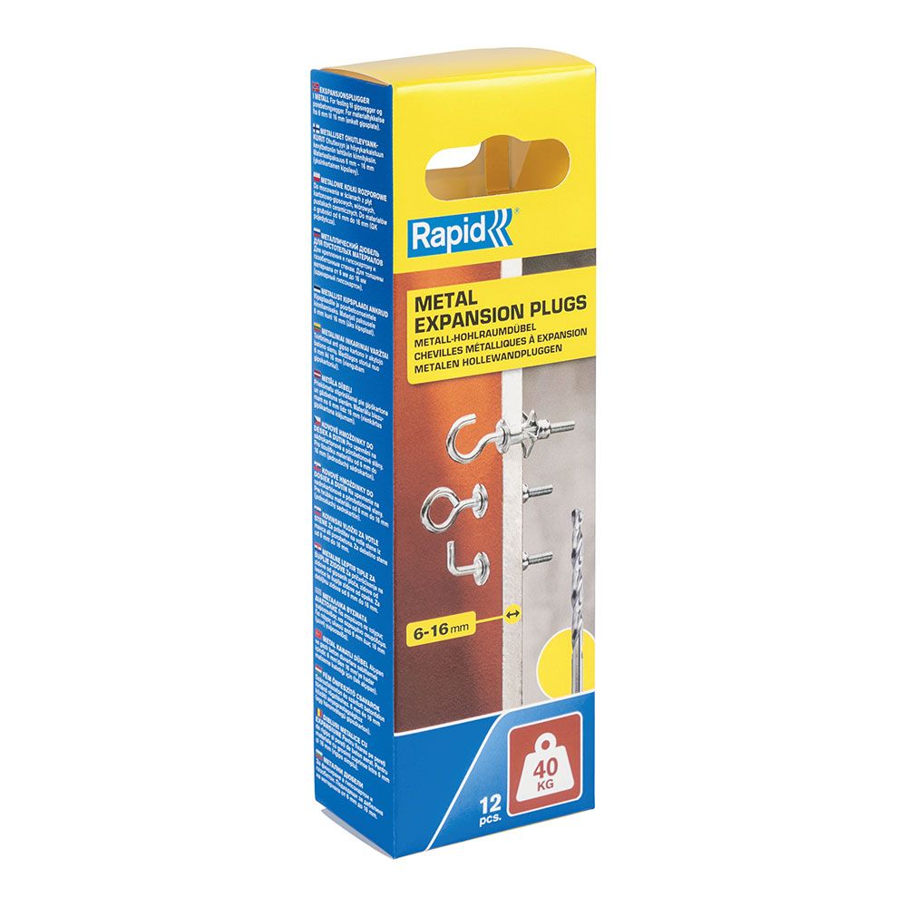 Blíster 12 unidades bucha de expansão metálica Ø11X37 parafuso Ø5 5001557 rapid - Image 3