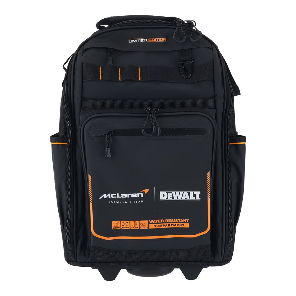 Mochila porta ferramentas com rodas, edição mclaren, IP54, 35 x 24 x 54 cm