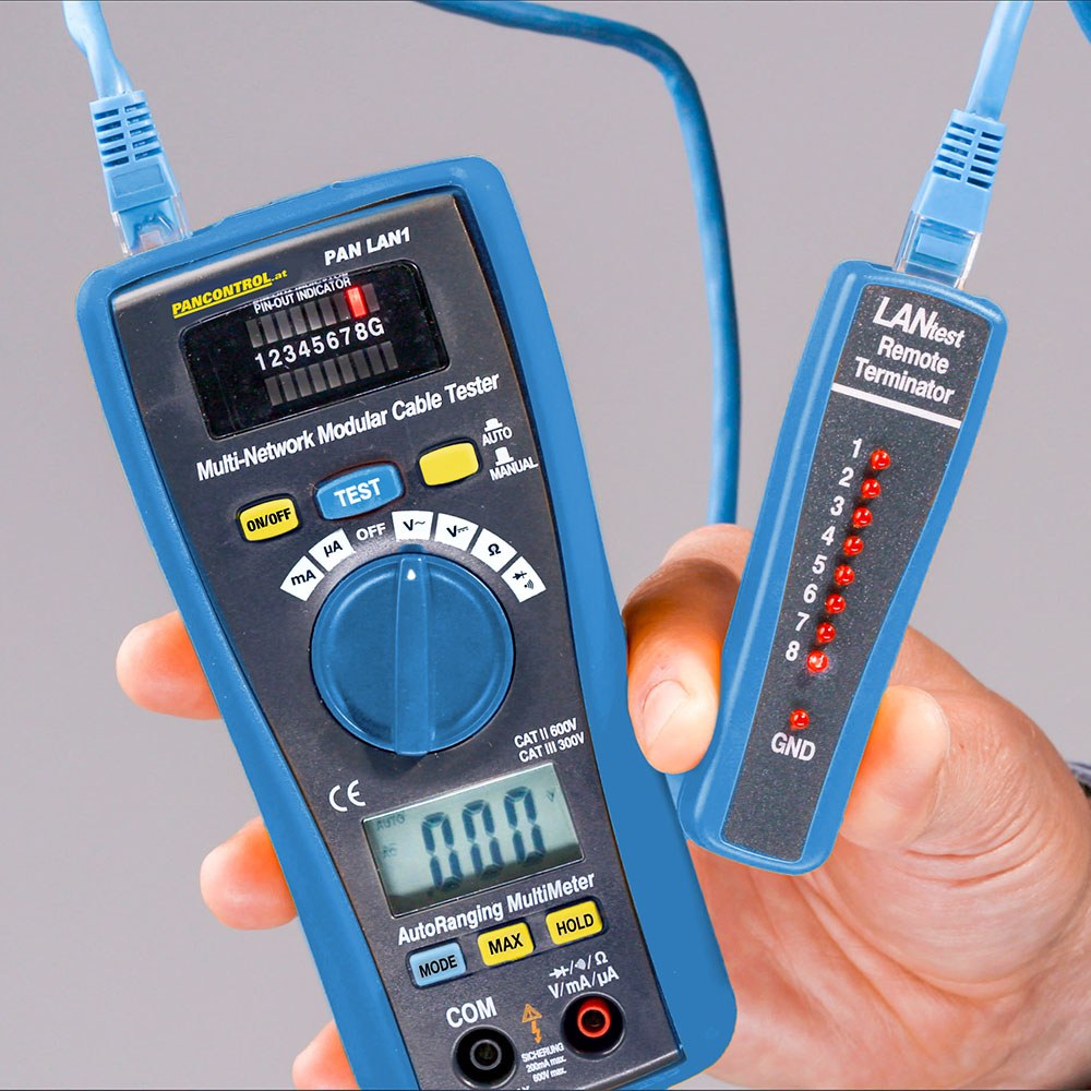 Testador LAN e multímetro digital pan lan1 cat iii 300 v / cat ii 600 v - Image 2