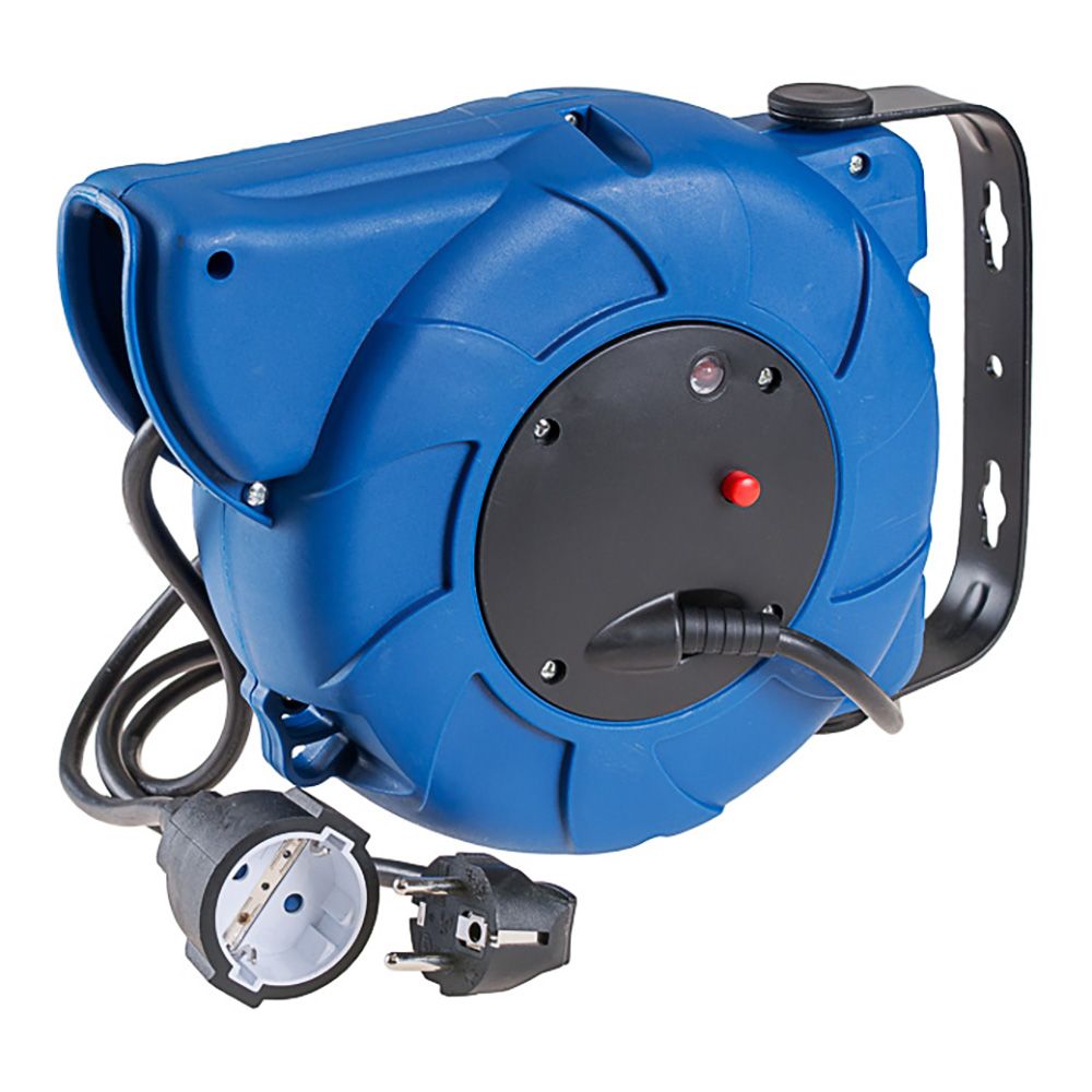 Enrolador de cabo automático 3x1,5mm 16m com 1 base tipo F T/TL 4,8 mm