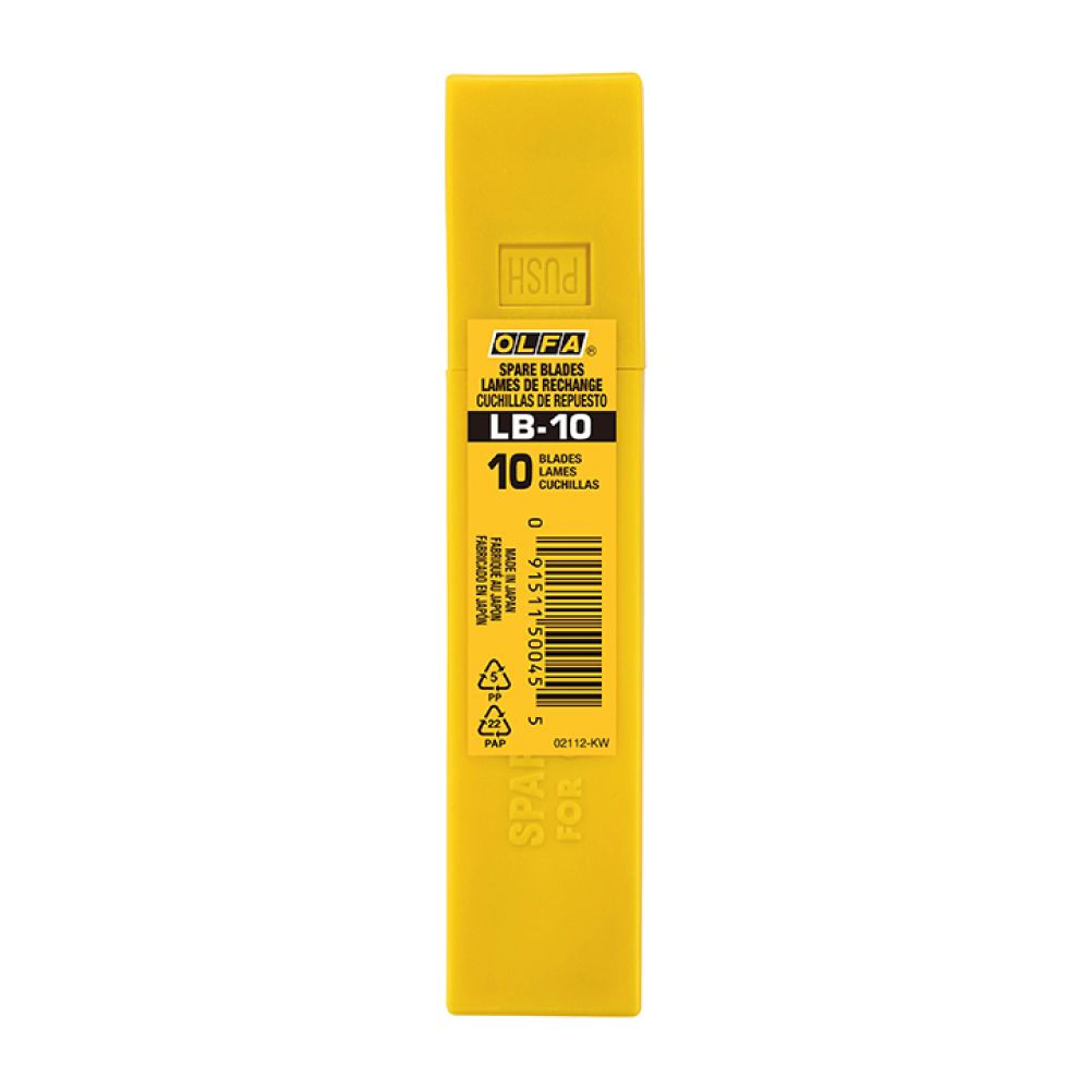 Cuchillas troceables plateadas 18 mm, juego 10 uds