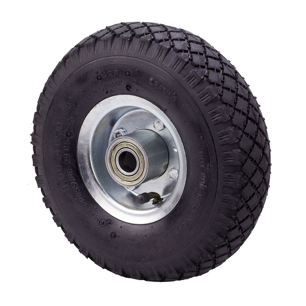 Roda pneumática com núcleo metálico e rolamento de esferas, carga máxima. 175 kg, ø 26 cm