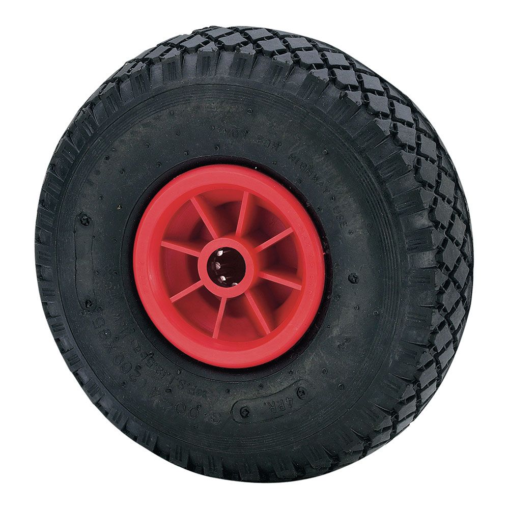 Roda à prova de furos com núcleo de poliamix e eixo de rolos, carga máx. 100 kg, ø 26 cm