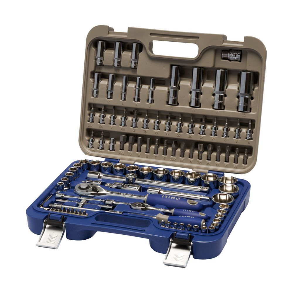 Chave catraca ½ e ¼ polegada, soquetes hexagonais ½ polegada 8-32 mm e ¼ polegada 4-13 mm, conjunto de 101 peças