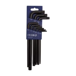 Jogo petaca 9 chaves curvas pavonadas torx® T10-T50 458-9-H