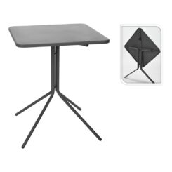 Mesa dobrável cinzento escuro, 58 x 58 x 70 cm