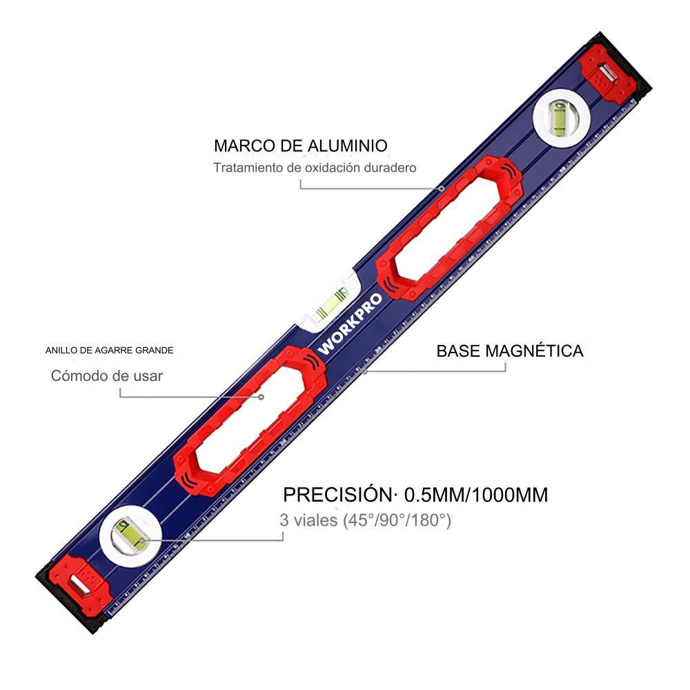 Nível de bolha com base magnética 60 cm - Image 8