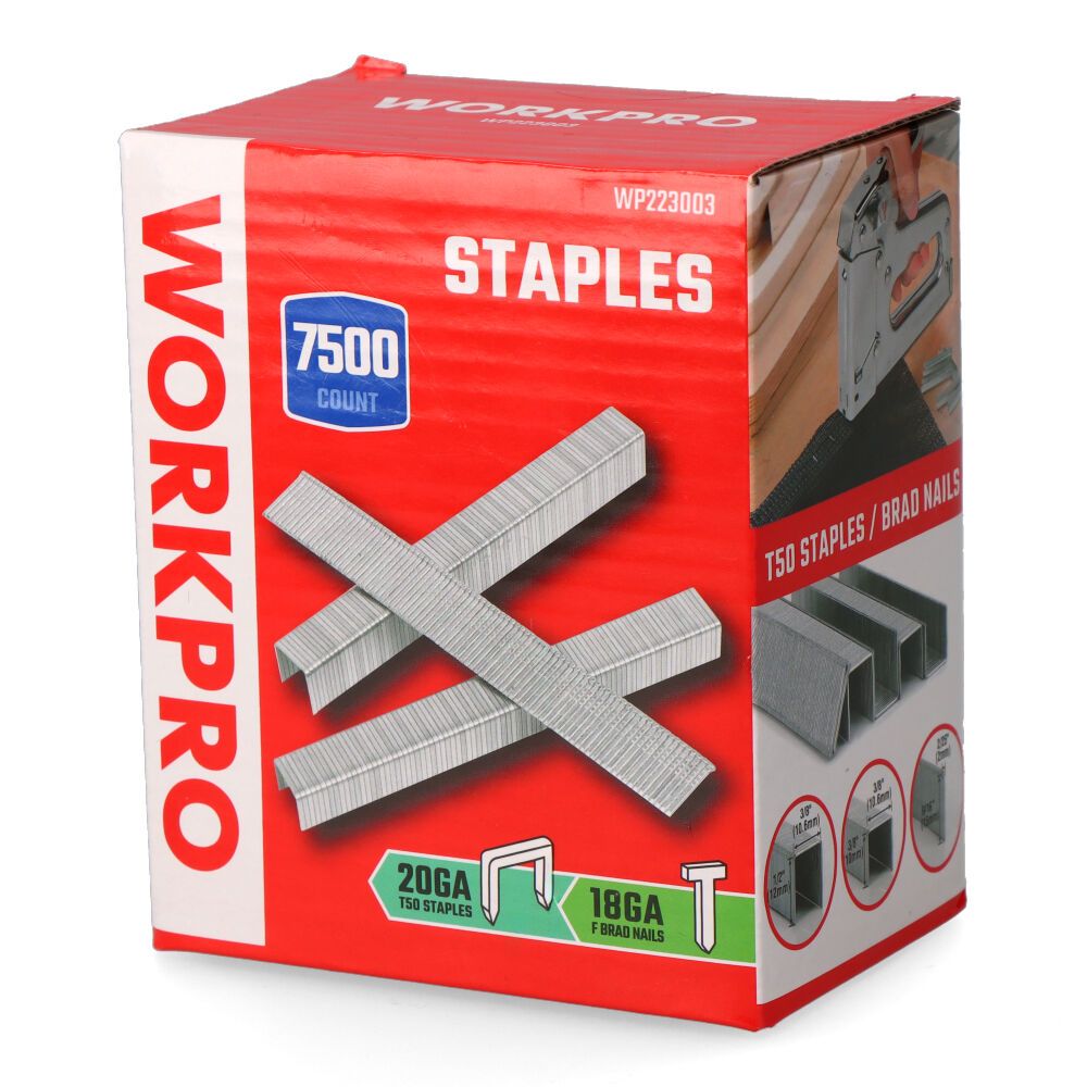 VARIEDADE DE GRAMPOS 20GA T50 10 mm, 12 mm + PREGOS 18GA F 15 mm, 7500 un - Image 4