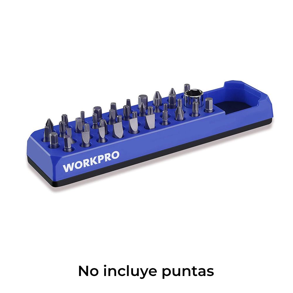 Organizador magnético retangular, vazio, para bits