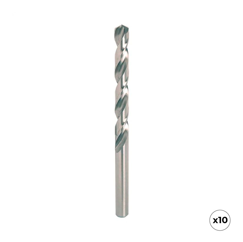 Broca para metal HSS4341, retificada, 10 unids, Ø6,00 x 93,00 mm