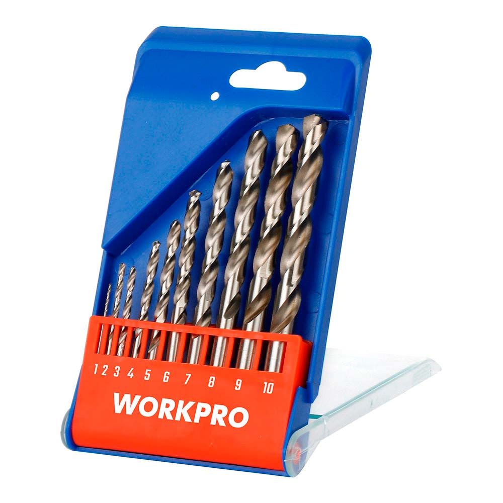 Brocas para metal HSS4341 retificadas, Ø1,00 - Ø10,00 mm, jogo 10 peças