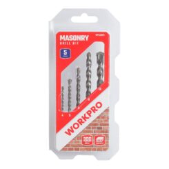 Brocas para alvenaria, Ø4,00 - Ø10,00 mm, conjunto 5 peças