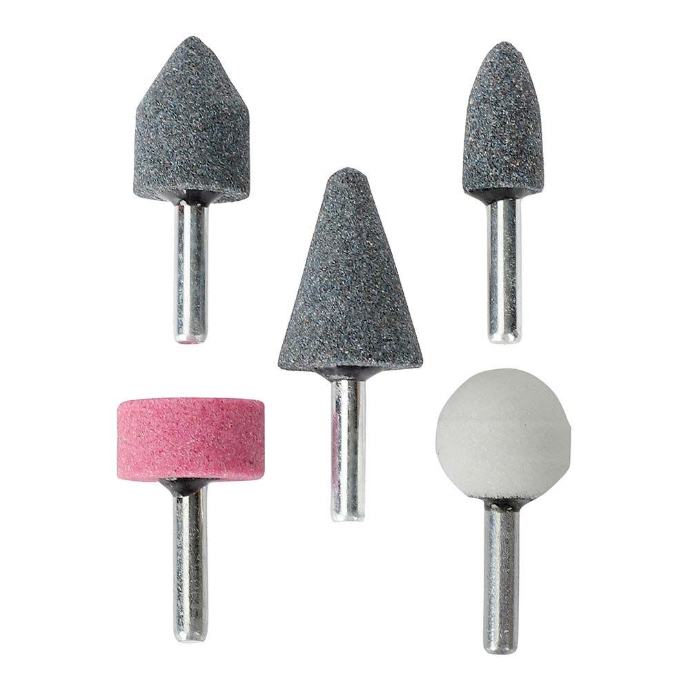 Cabeças de rebolo mini, haste Ø6 mm, jogo 5 peças