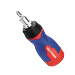 Chave de fenda de catraca curta, 8 em 1, 115 x 37 x 36,5 mm