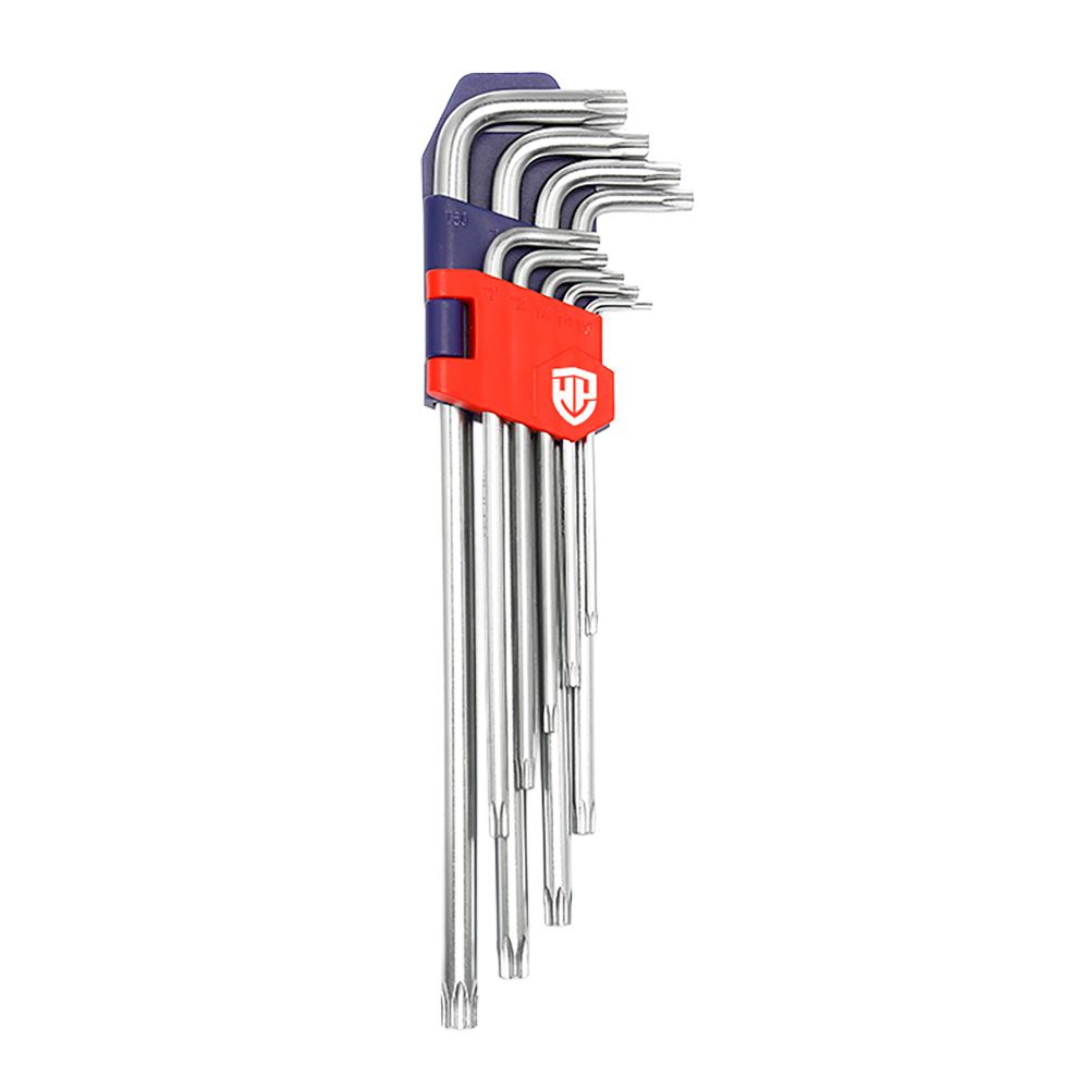 Chaves torx de braço longo, T10-T50, jogo 9 peças