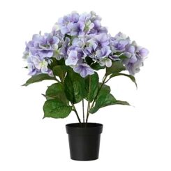 Vaso de hortênsias artificiais lilás, Ø28 x 46 cm