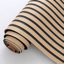Revestimento autoadesivo 3D, COR carvalho com fundo de feltro cinza antracite, rolo de 58 x 300 cm