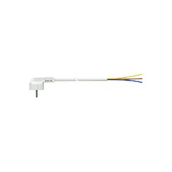 Cabo com ficha tipo F 1,5m 3x1.5mm 4,8mm 16A 250V T/TL branco. solera 7000/1,5
