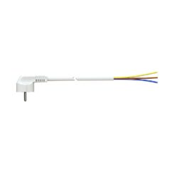 Cabo com ficha tipo F 3m 3x1.5mm 4,8mm 16A 250V T/TL branco. solera 7000/3
