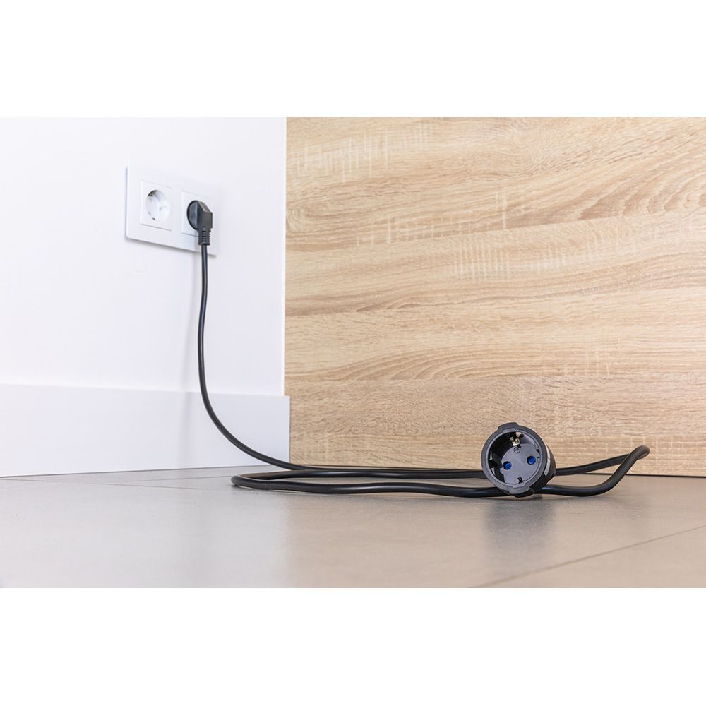 Prolongador com 1 tomada 2P+E, 16A 250V~ 4 m cabo H05VV-F 3G1,5mm² negro - Image 2