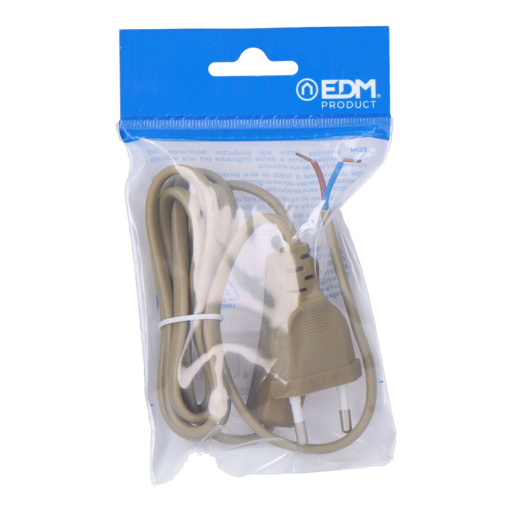 EDM Conexão com interruptor 3a mangueira edm plana dourada 1,5m 2x0,75mm - Image 2