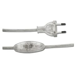 EDM Conexão com interruptor 3a mangueira edm plana transparente 1,5m 2x0,75mm