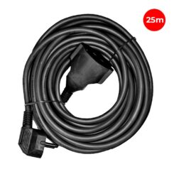 Prolongador com 1 tomada 2P+E, 16A 250V~ 25 m cabo H05VV-F 3G1,5mm² negro