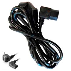 Cabo angulado computador schuko-iec C13, preto, 2 m