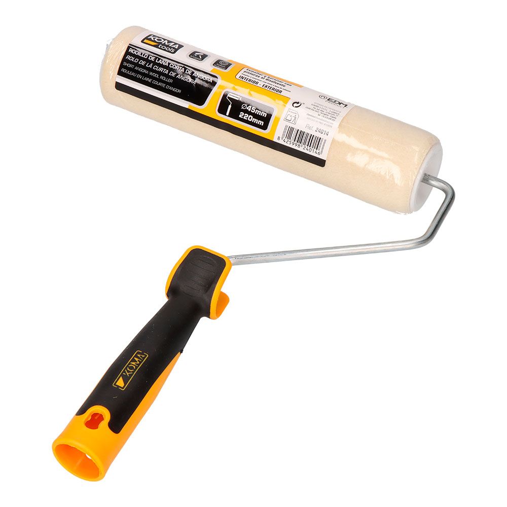 Rolo curto de lã angora para esmaltar e envernizar Ø45 mm x 220 mm - Image 2