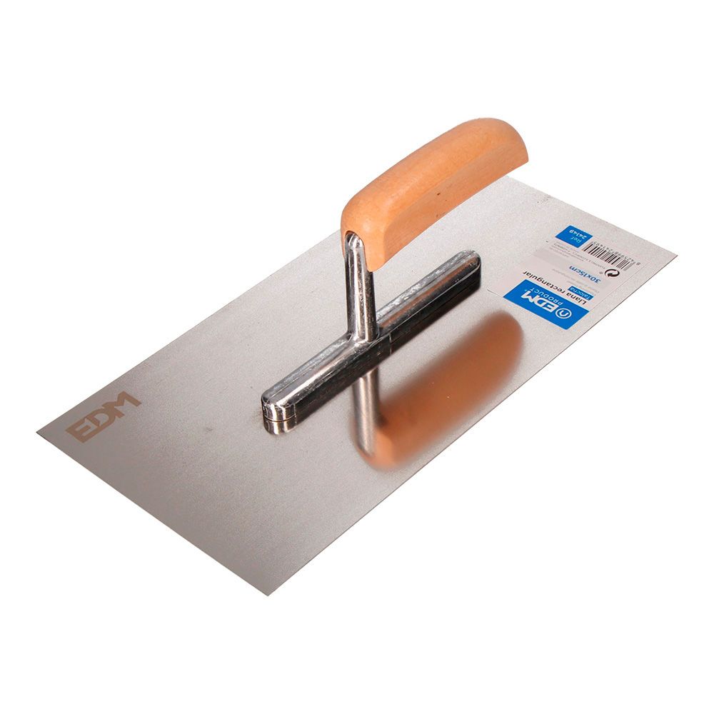 Espátula retângular alça madeira 300x150mm EDM