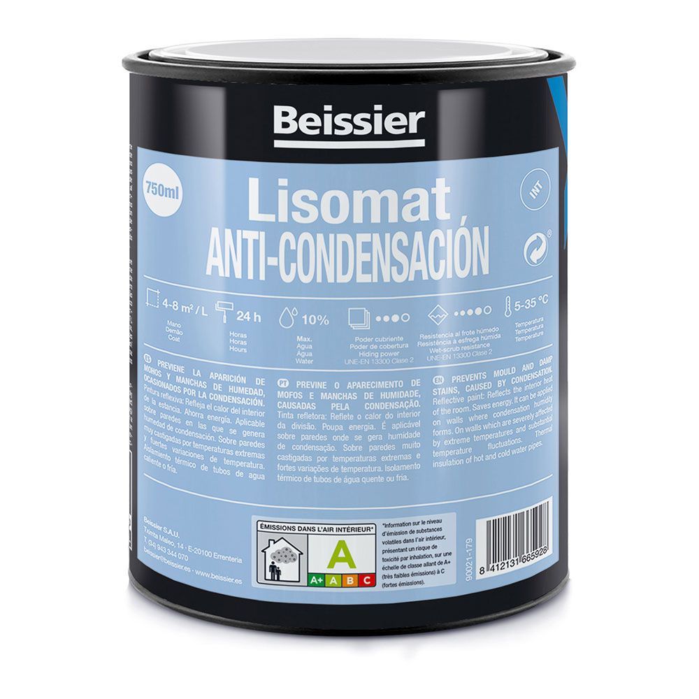 BEISSIER Tinta acrílica isolante anticondensação branca fosca Lisomat 750 ml