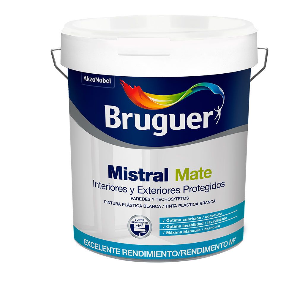 Tinta plástica acrílica estireno branco fosco mistral interior/exterior 750 ml