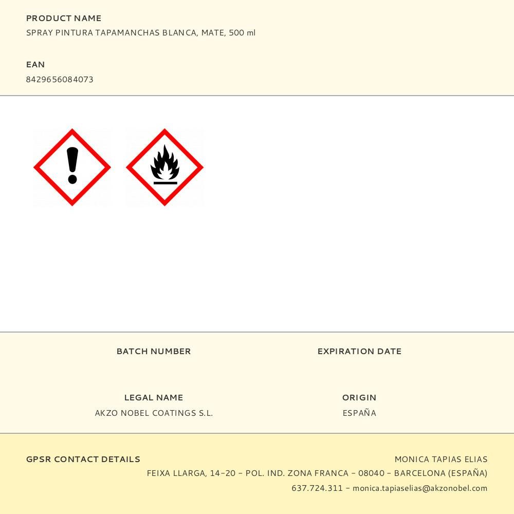 Tinta spray cobertura mancha branca fosca 500 ml - Image 2