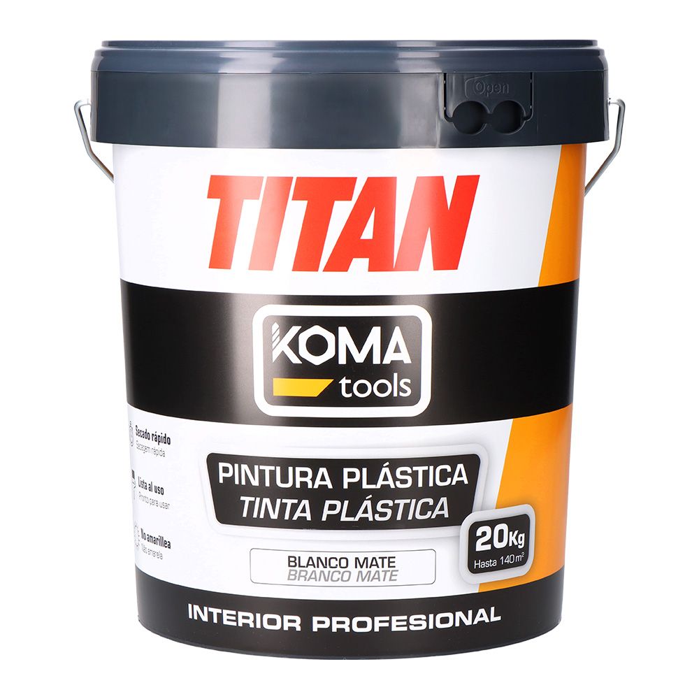 Tinta plástica vinílica interior branca fosco 20 kg
